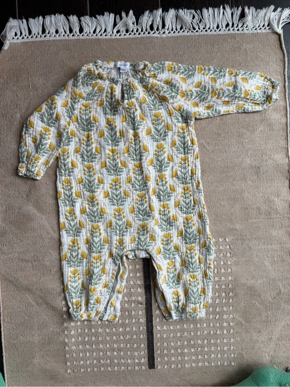 Bundle of 2 Angel Dear Floral Rompers Jumpsuits
